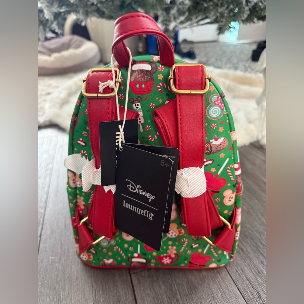 Disney Green Holiday Backpack with Festive Prints - Picture 2 of 5